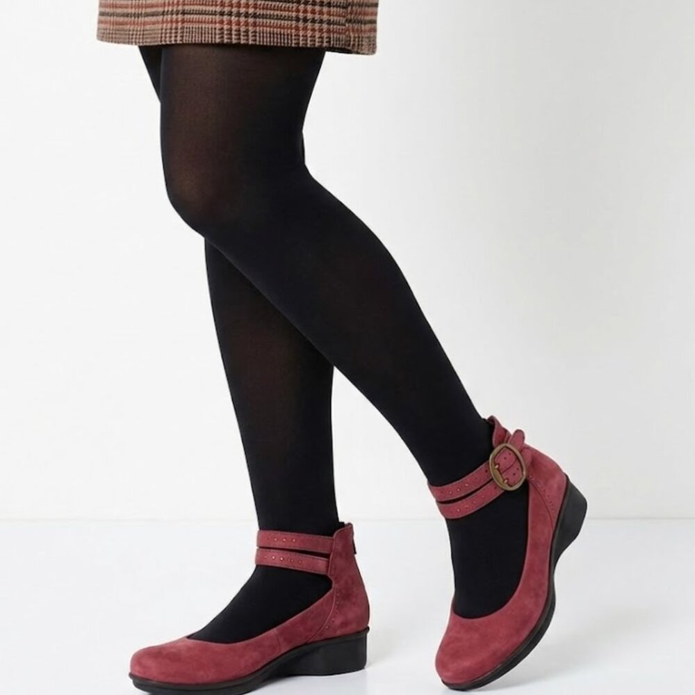 Dansko Lois Burgundy Suede Wedge Size 38 / 7.5 - 8 US SIZE - Picture 3 of 15